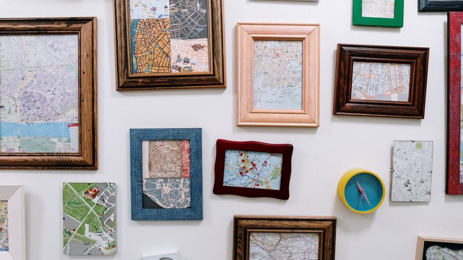 framed travel photo vintage map hand painted mug b