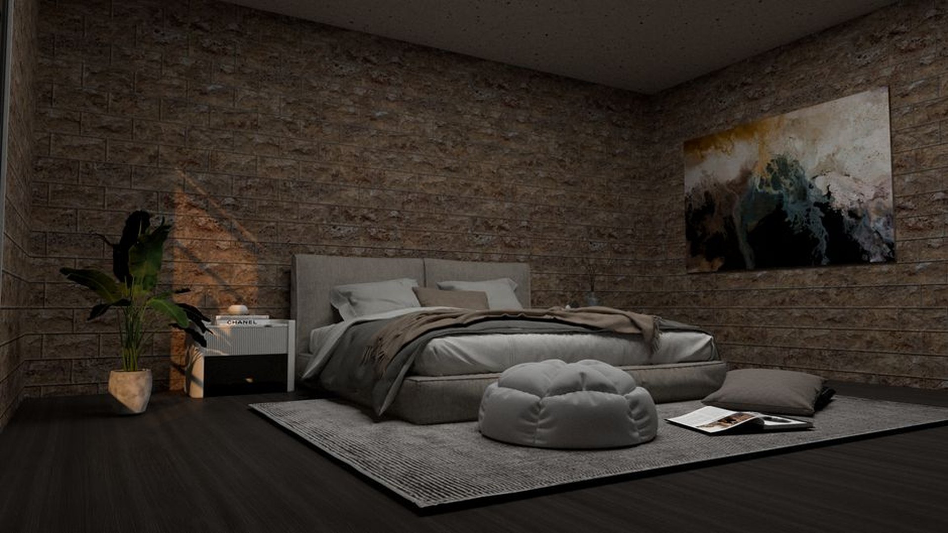 farmhouse industrial decor neutral tones soft gray